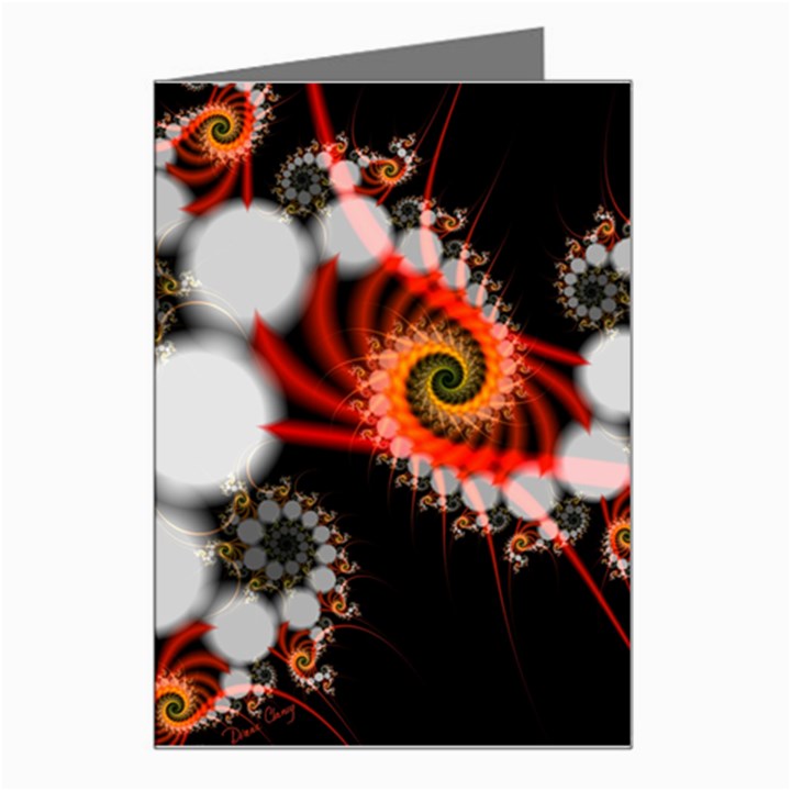 Mysterious Dance In Orange, Gold, White In Joy Greeting Card