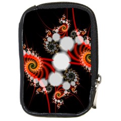 Mysterious Dance In Orange, Gold, White In Joy Compact Camera Leather Case by DianeClancy