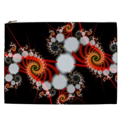 Mysterious Dance In Orange, Gold, White In Joy Cosmetic Bag (xxl) by DianeClancy