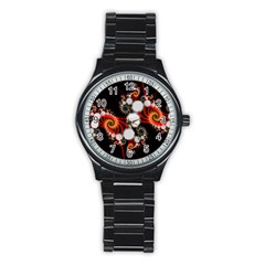 Mysterious Dance In Orange, Gold, White In Joy Sport Metal Watch (black) by DianeClancy