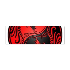 Yin Yang Dragons Red And Black Bumper Sticker by JeffBartels