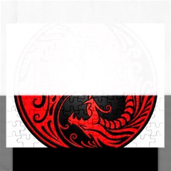 Yin Yang Dragons Red And Black Jigsaw Puzzle (rectangle) by JeffBartels