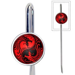 Yin Yang Dragons Red And Black Bookmark by JeffBartels