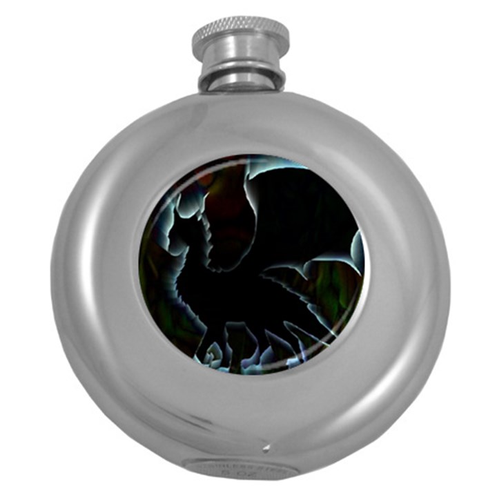 Dragon Aura Hip Flask (Round)