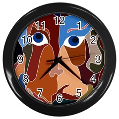 Abstract God Wall Clock (black) by AlfredFoxArt