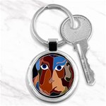 Abstract God Key Chain (Round) Front