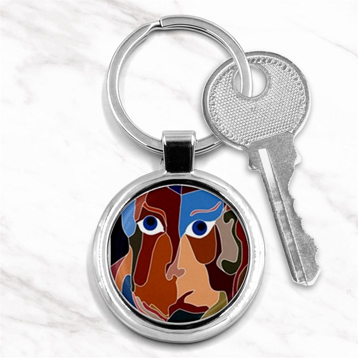 Abstract God Key Chain (Round)