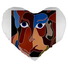 Abstract God 19  Premium Heart Shape Cushion