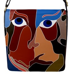 Abstract God Flap Closure Messenger Bag (small)