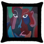 Abstract God Pastel Black Throw Pillow Case Front