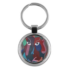 Abstract God Pastel Key Chain (round) by AlfredFoxArt