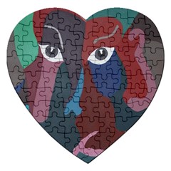 Abstract God Pastel Jigsaw Puzzle (heart) by AlfredFoxArt