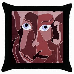 Abstract God Lilac Black Throw Pillow Case