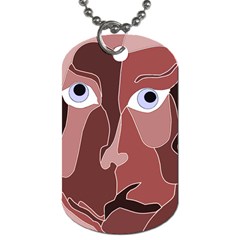 Abstract God Lilac Dog Tag (two-sided)  by AlfredFoxArt