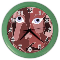 Abstract God Lilac Wall Clock (color) by AlfredFoxArt