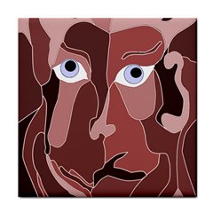 Abstract God Lilac Face Towel by AlfredFoxArt