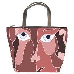 Abstract God Lilac Bucket Handbag by AlfredFoxArt