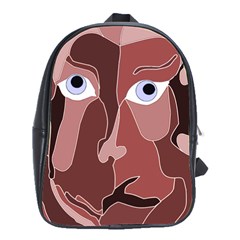 Abstract God Lilac School Bag (large) by AlfredFoxArt