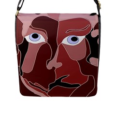 Abstract God Lilac Flap Closure Messenger Bag (large)