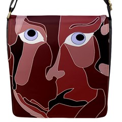 Abstract God Lilac Flap Closure Messenger Bag (small) by AlfredFoxArt