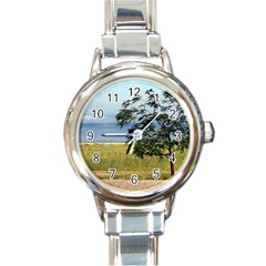 Sea Of Galilee Round Italian Charm Watch