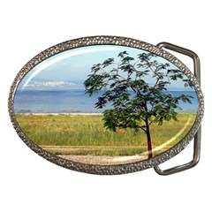 Sea Of Galilee Belt Buckle (oval) by AlfredFoxArt