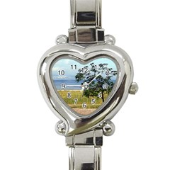 Sea Of Galilee Heart Italian Charm Watch 