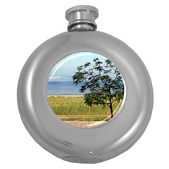 Sea Of Galilee Hip Flask (round) by AlfredFoxArt