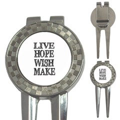 Live Hope Wish Make Golf Pitchfork & Ball Marker