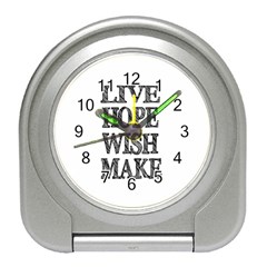 Live Hope Wish Make Desk Alarm Clock by AlfredFoxArt