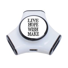 Live Hope Wish Make 3 Port Usb Hub