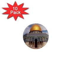 The Dome Of The Rock  1  Mini Button Magnet (10 Pack)