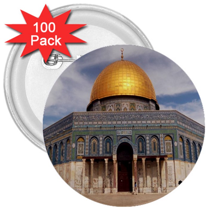 The Dome Of The Rock  3  Button (100 pack)