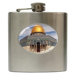 The Dome Of The Rock  Hip Flask by AlfredFoxArt