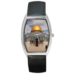 The Dome Of The Rock  Tonneau Leather Watch by AlfredFoxArt