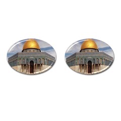 The Dome Of The Rock  Cufflinks (oval) by AlfredFoxArt