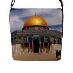 The Dome Of The Rock  Flap Closure Messenger Bag (large) by AlfredFoxArt