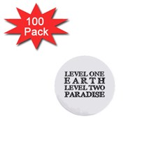 Level One Earth 1  Mini Button (100 Pack)