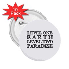 Level One Earth 2 25  Button (10 Pack)