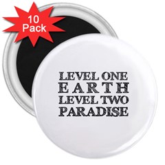 Level One Earth 3  Button Magnet (10 Pack)