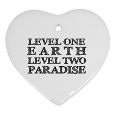 Level One Earth Heart Ornament (two Sides) by AlfredFoxArt