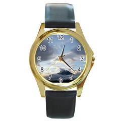 10362641 10204276497263219 8752081947857036330 N Round Leather Watch (gold Rim) 