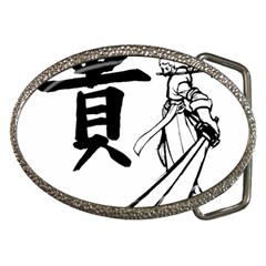 A Swordsman s Honor Belt Buckle (oval) by Viewtifuldrew