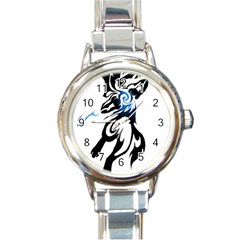 Alpha Dog Round Italian Charm Watch by Viewtifuldrew