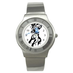 Alpha Dog Stainless Steel Watch (slim)