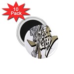 The Flying Dragon 1.75  Button Magnet (10 pack) Front