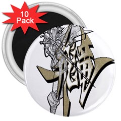 The Flying Dragon 3  Button Magnet (10 Pack)