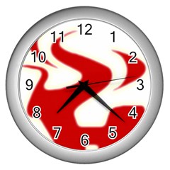 Fever Time Wall Clock (silver) by Viewtifuldrew