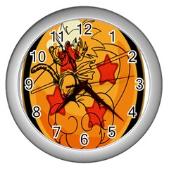 The Search Continues Wall Clock (silver) by Viewtifuldrew