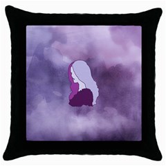 Profile Of Pain Black Throw Pillow Case